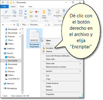 Menu Encriptar
