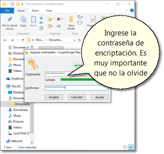 Ingresar la contraseña